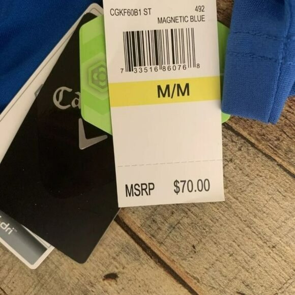 Callaway Opti-Dri Golf Shirt Mens M Magnetic Blue NWT - Picture 4 of 9